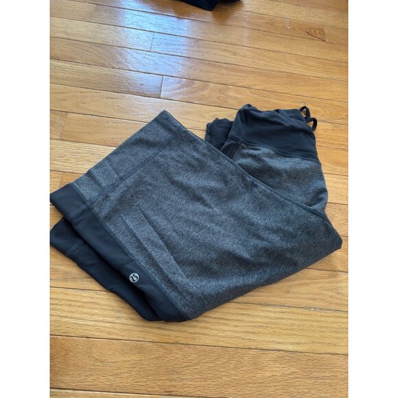 Lululemon Athletica sz 4 Womens Gray & Black Crop Pants With Drawstring Waist - Picture 5 of 10